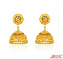 Click here to View - 22 Kt Gold Meenakari Jhumki 