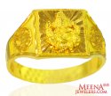 22K Gold Ganesh Mens Ring - Click here to buy online - 735 only..