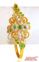 Click here to View - 22k Gold kada with colored CZ 