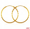 22 Kt Gold Hoop Earrings - Click here to buy online - 490 only..