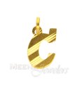 22Kt Initial Pendant (C) - Click here to buy online - 176 only..