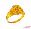 Click here to View - 22 Kt Gold Mens Initial  Ring 