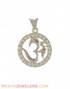 18K White Gold Om Pendant - Click here to buy online - 464 only..