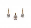 18Kt Gold Diamond Pendant Set  - Click here to buy online - 3,659 only..
