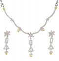 18Kt White Gold Necklace Set - Click here to buy online - 2,623 only..