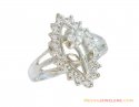 18K Floral Diamond Shaped Ring - Click here to buy online - 382 only..