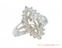 18K Floral Diamond Shaped Ring - Click here to buy online - 277 only..