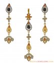 Indian Pendant Set (22K Gold) - Click here to buy online - 1,537 only..