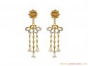 Floral Designed Two Tone Earrings  - Click here to buy online - 1,433 only..