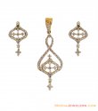 Click here to View - 18k Gold Diamond Pendant Set 