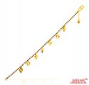 22Kt Gold Black Beads Bracelet - Click here to buy online - 460 only..