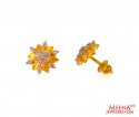 22 Karat Fancy Gold Tops with CZ  - Click here to buy online - 375 only..
