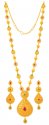 Click here to View - 22kt Gold Long Polki Necklace Set 