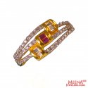 22Kt Gold CZ and Colored Stone Ring