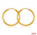 22 Kt Gold Hoop Earrings - Click here to buy online - 475 only..