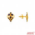 22Kt Gold Colored Stone Earrings
