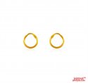 22k Gold Plain Hoops Earrings - Click here to buy online - 150 only..