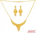 22K Gold  Necklace Set - Click here to buy online - 1,643 only..