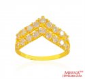 22Kt Gold CZ Ring - Click here to buy online - 317 only..