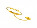22Kt Gold Kids Kada with Ring - Click here to buy online - 587 only..