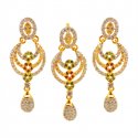 22kt Gold Fancy Pendant Set - Click here to buy online - 845 only..