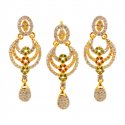 22kt Gold Fancy Pendant Set - Click here to buy online - 965 only..