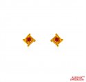 22Kt Gold Earrings with Colored Stone. - Click here to buy online - 230 only..