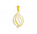 22 Karat Gold Two Tone Pendant - Click here to buy online - 515 only..