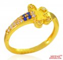 22Kt Gold Cubic Zircon Ring - Click here to buy online - 315 only..