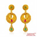 22k Gold Long Earrings - Click here to buy online - 1,372 only..