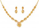 22Kt Gold Two tone Necklace Set - Click here to buy online - 1,761 only..
