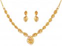 Click here to View - 22Kt Gold Two tone Necklace Set 