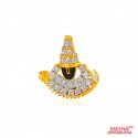 22 kt Gold Balaji Pendant - Click here to buy online - 525 only..