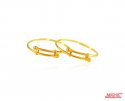 22K Gold Baby Pipe Bangles (2 Pcs) - Click here to buy online - 1,293 only..