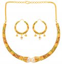 Click here to View - 22Karat Gold  Pipe Necklace Set 