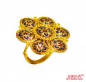 22Kt Gold Meenakari Ring - Click here to buy online - 1,320 only..