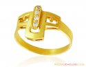 22k Fancy Gold Matte Finish Ring - Click here to buy online - 324 only..
