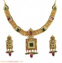 Kundan Necklace Set (22K Gold) - Click here to buy online - 8,234 only..