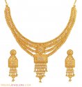 Click here to View - 22K Gold Necklace Set (with CZ) 