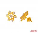 22 Karat Fancy Gold Tops with CZ  - Click here to buy online - 500 only..