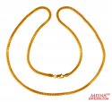 22K Gold Round Snake Chain - Click here to buy online - 1,856 only..