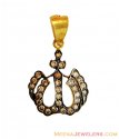 22K Gold Studded Allah Pendant - Click here to buy online - 313 only..