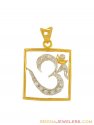 22k Designer Om Pendant - Click here to buy online - 586 only..