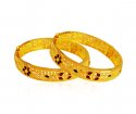 22Kt Gold Meena Kids Kada (2 Pcs) - Click here to buy online - 3,092 only..