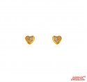 22Kt  Gold CZ Earrings   - Click here to buy online - 154 only..