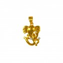 22 kt Gold Om Ganpati Pendant - Click here to buy online - 617 only..