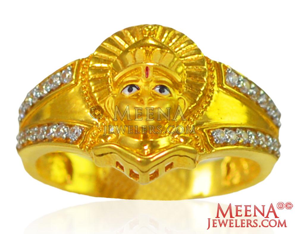 Buy quality 916 Gold Ganesh Design Ring For Men in Ahmedabad