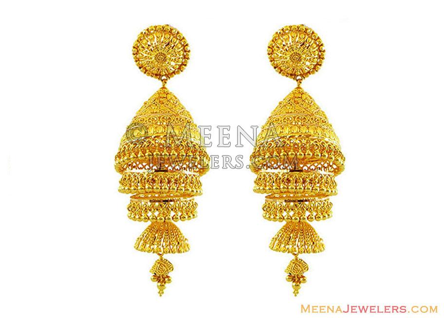 Buy Gold Plated Semi Precious Kundan Stones And Pearl Navratan Jhumka  Earrings by Curio Cottage Online at Aza Fashions.