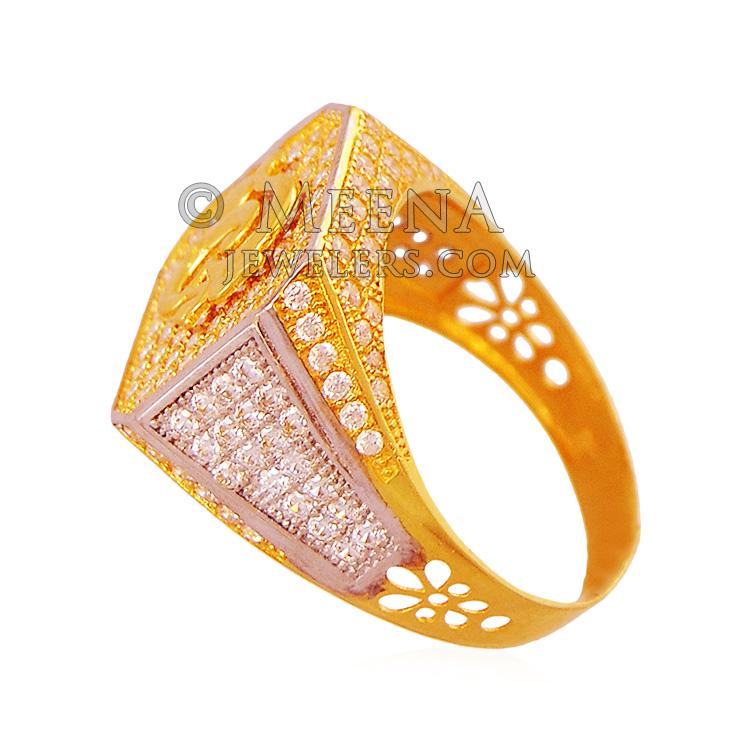 Stylish Gold Plated Ganesh Ring For Men