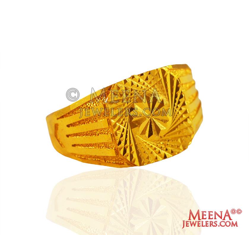 Plain Gold Men Rings | Royal Dubai Jewellers